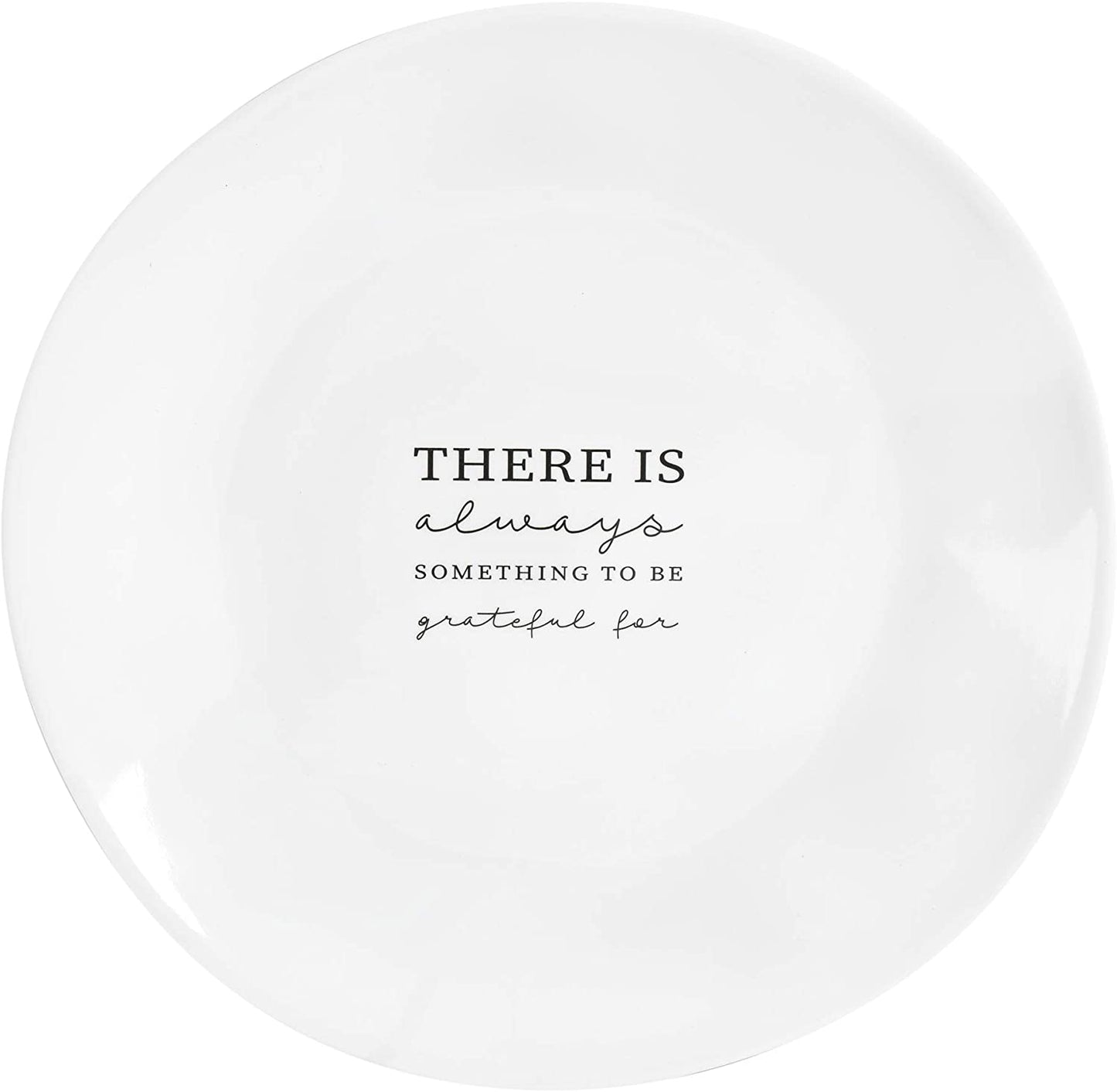 Dickson PLATEM-1 Always Something Grateful For Black 10.25 inch Melamine Decorative Serving Platter