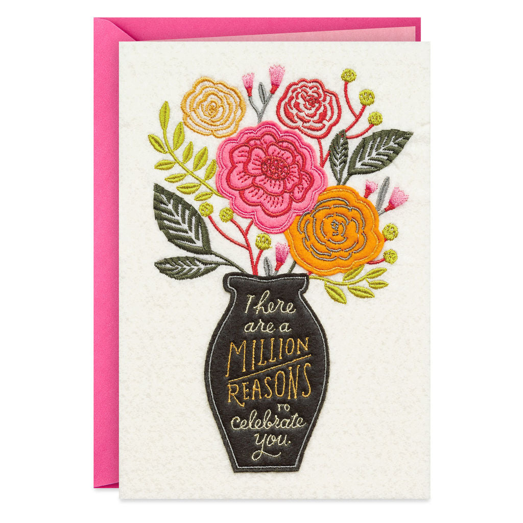 Hallmark Signature Black Vase of Flowers Mother's Day Card