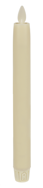 Ganz LLR1034 Remote Ready With Blow-Out Soft Ivory 1 x 8.5 Resin LED Taper Candles, Set of 2
