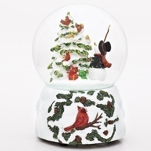 Roman Christmas 33101 Musical 5.5" Bird and Snowman Glitter Dome Water Globe Plays Winter Wonderland