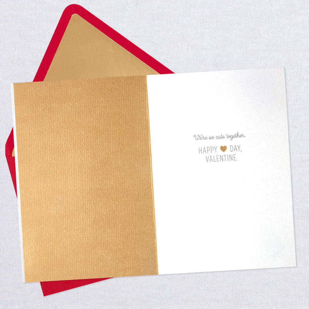 Signature Mickey and Minnie Cute Together Valentine's Day Card