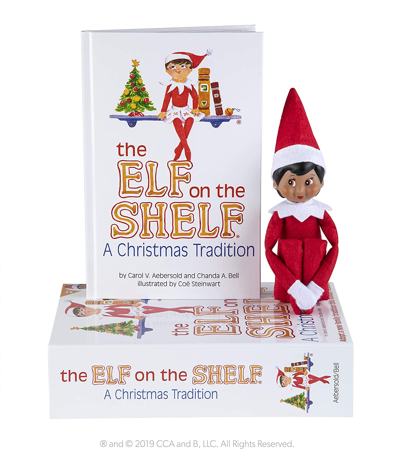 The Elf on the Shelf EOTGIRD3 A Christmas Tradition Girl Dark Tone Includes Doll, Book & box