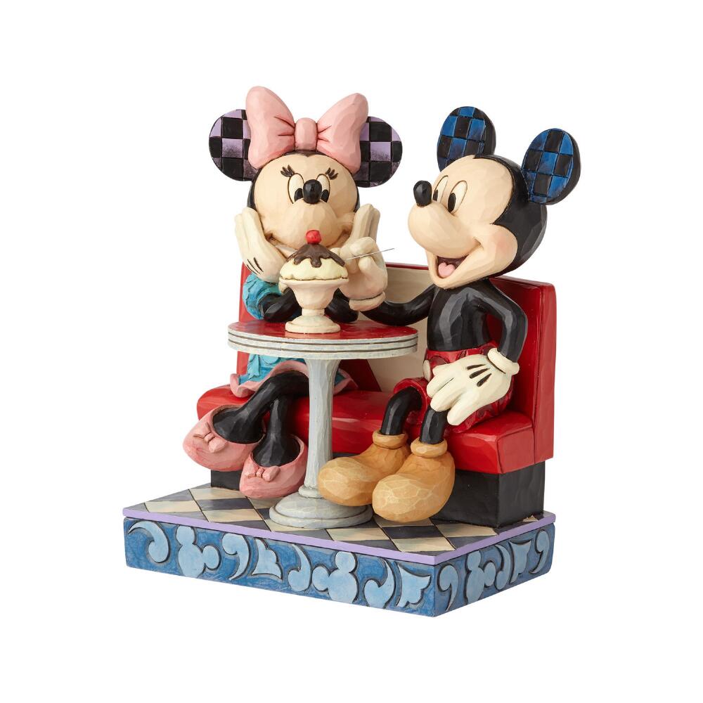Enesco 4059751 Mickey & Minnie at Soda Shop,6.25 in H
