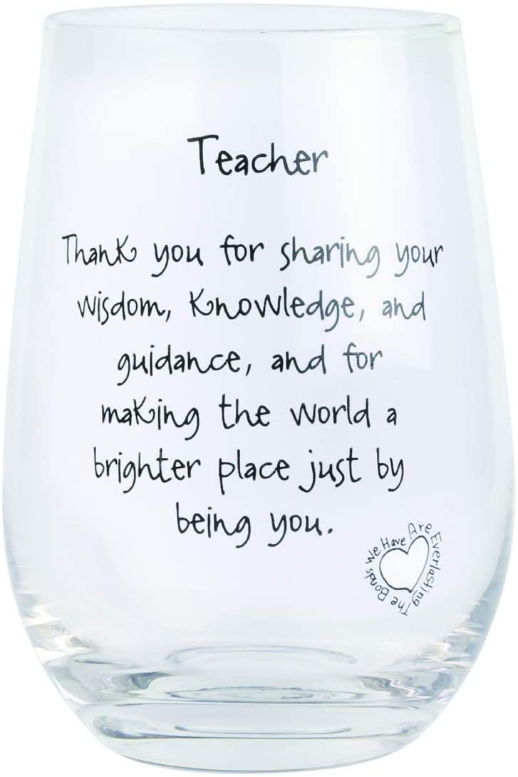Enesco 6006430 Children of the Inner Light Teacher Wisdom & Guidance Wine Glass,15 Ounce,Clear