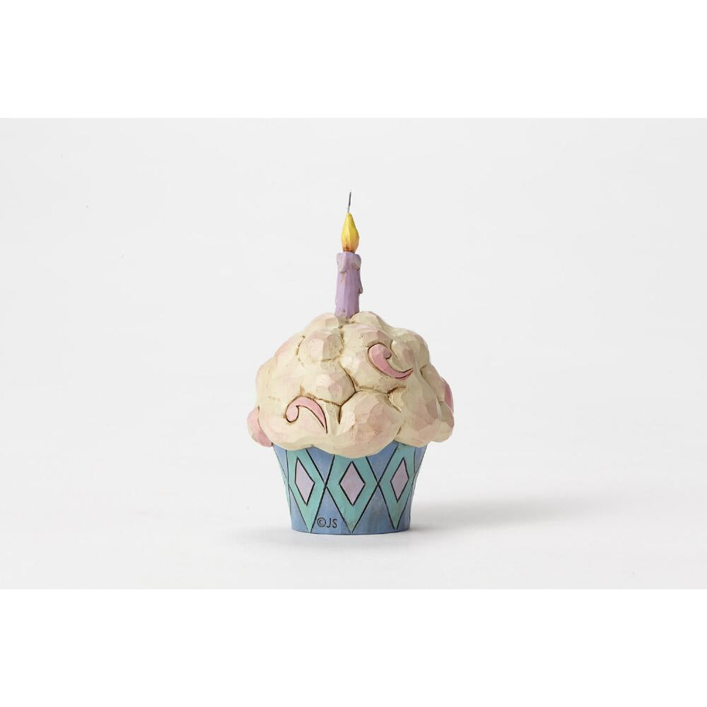 Enesco 4052066 Jim Shore Mini Birthday Cupcake Stone Resin, 3.75", Multicolor