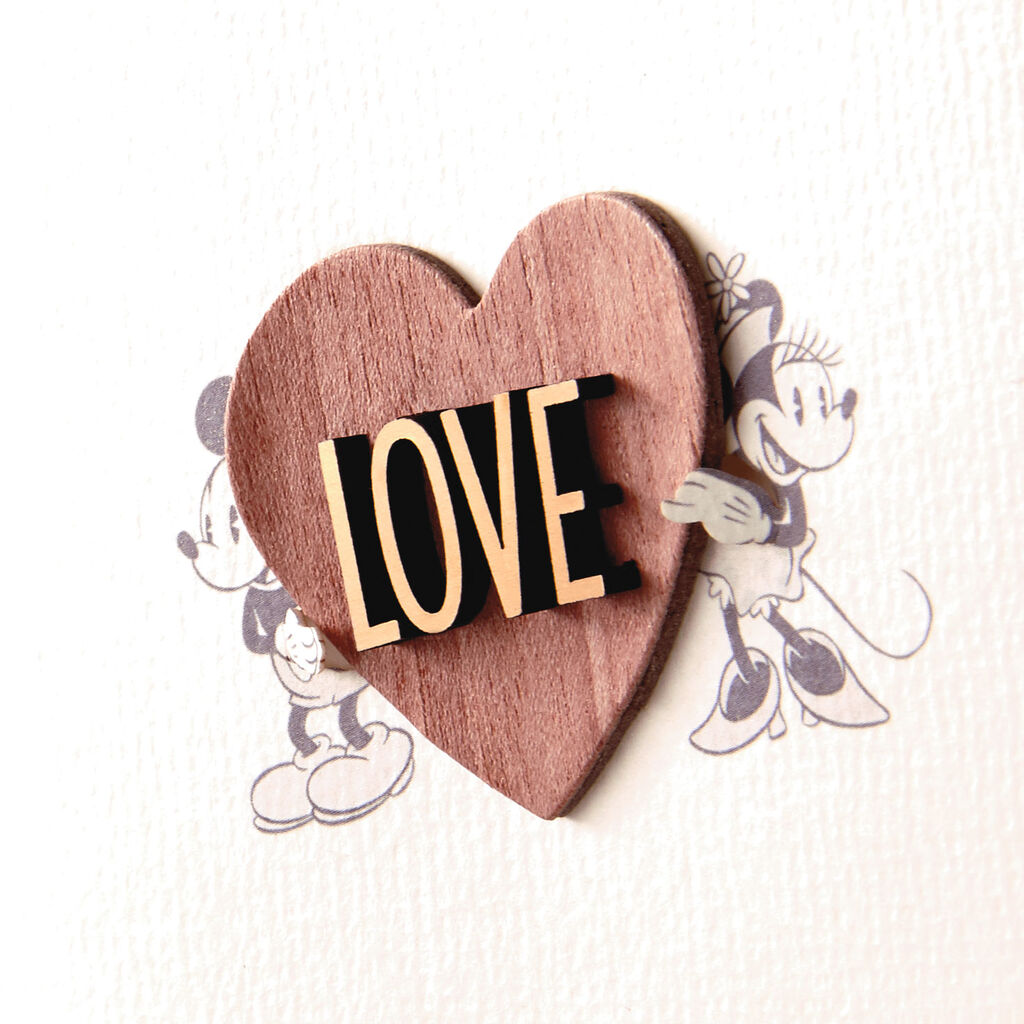 Signature Mickey and Minnie Cute Together Valentine's Day Card