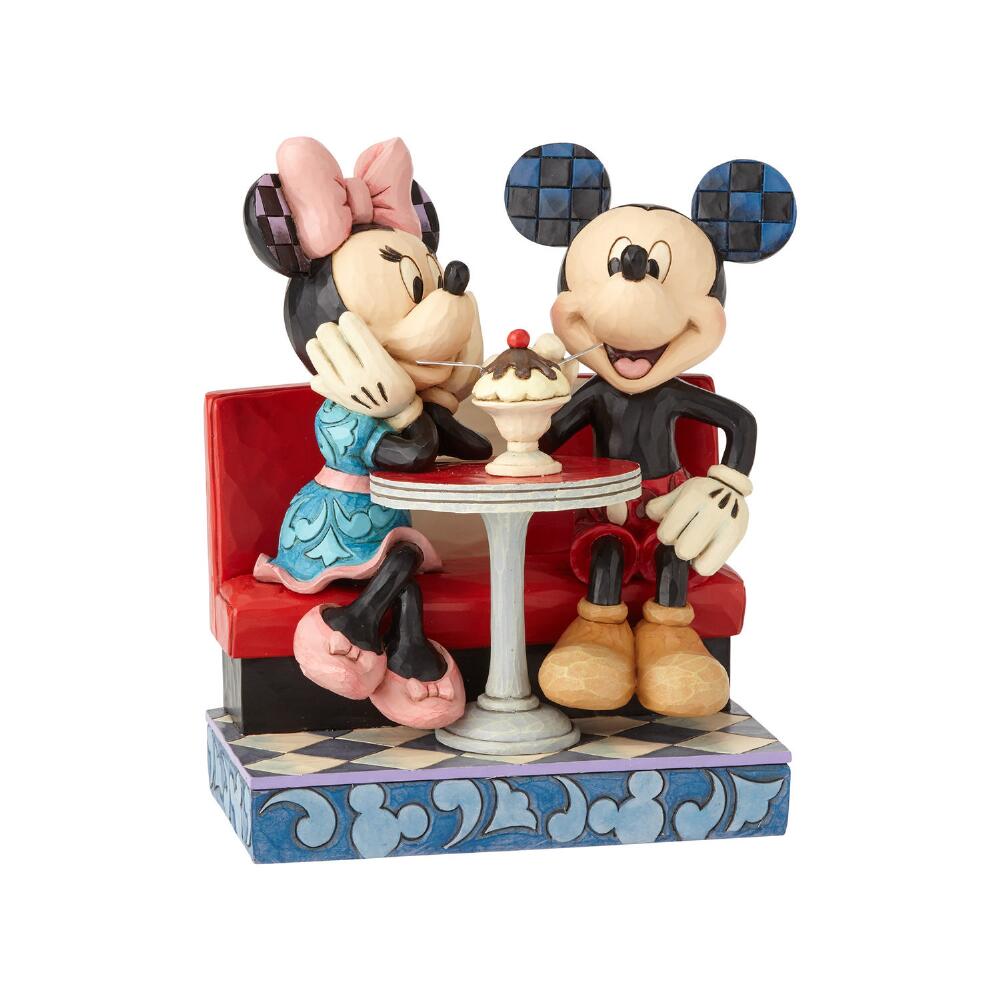 Enesco 4059751 Mickey & Minnie at Soda Shop,6.25 in H