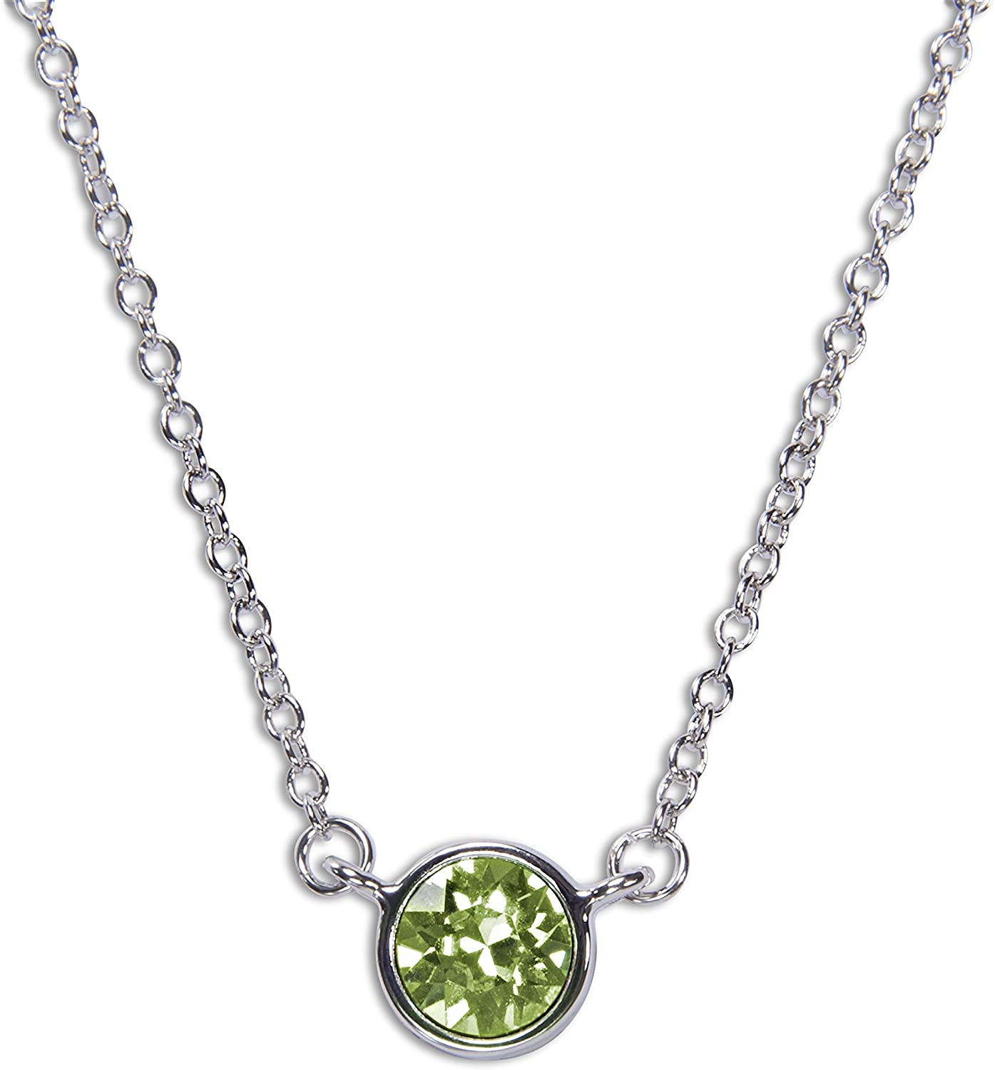 Pavilion Gift H2Z 16223 August Peridot Birthstone Necklace with 18" Chain