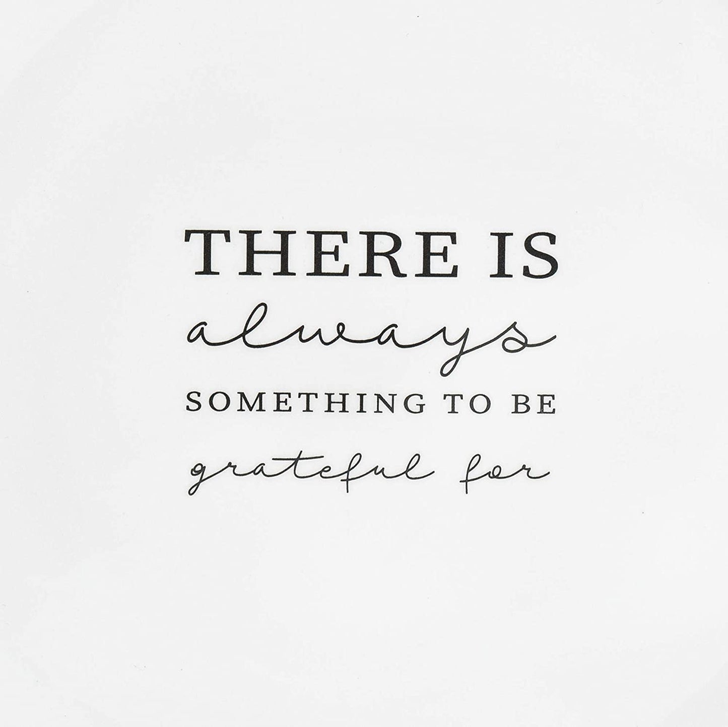 Dickson PLATEM-1 Always Something Grateful For Black 10.25 inch Melamine Decorative Serving Platter