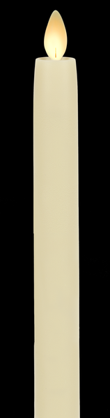 Ganz LLR1034 Remote Ready With Blow-Out Soft Ivory 1 x 8.5 Resin LED Taper Candles, Set of 2