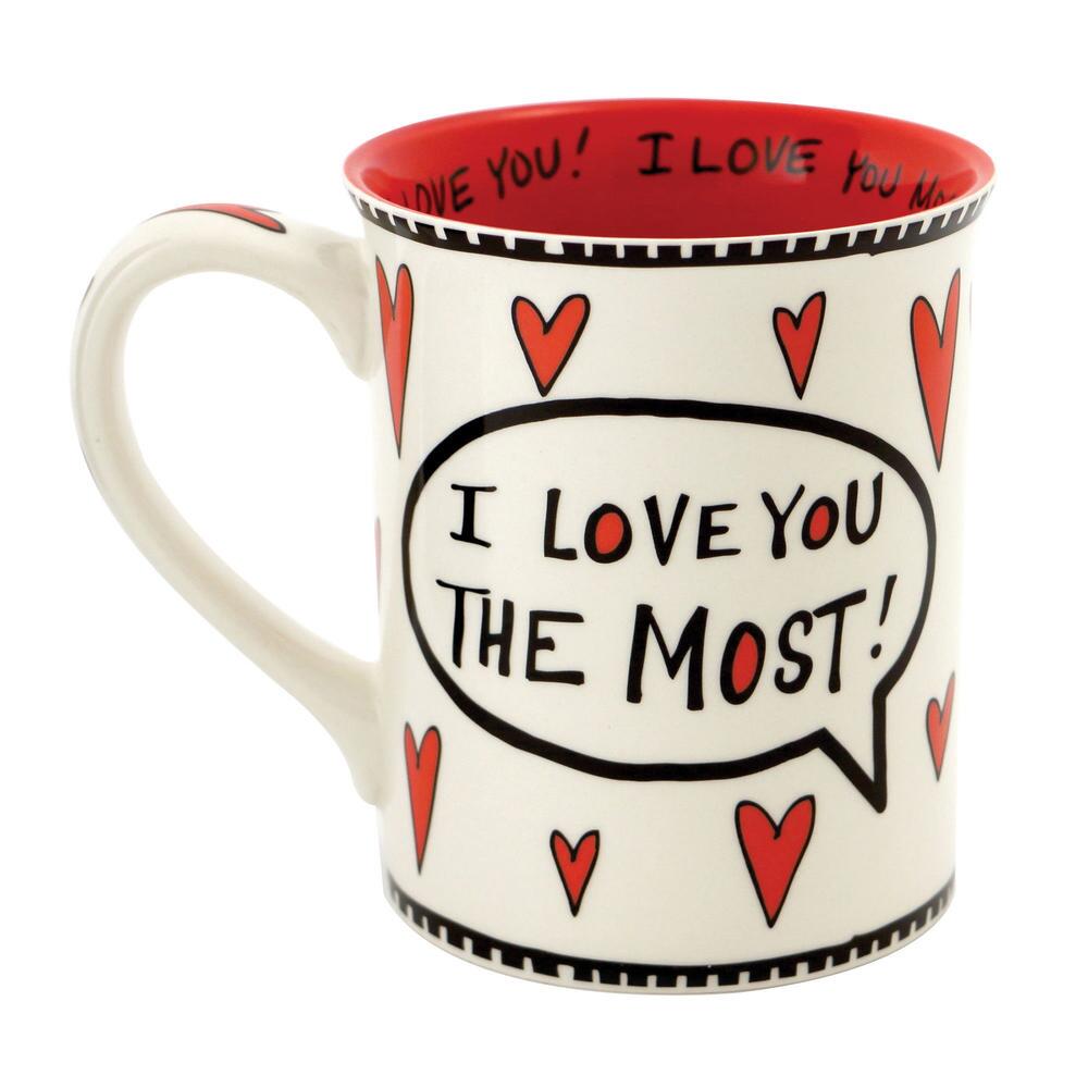 Enesco 4056352 Love You Most Stoneware Mug