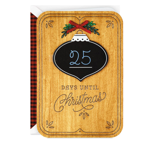 Hallmark Signature Christmas Card with Countdown Chalkboard