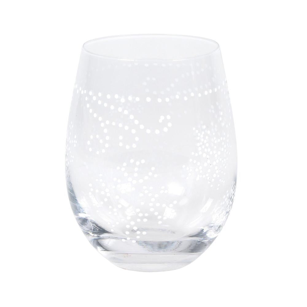Enesco 6006996 Snowflakes Stemless Wine Glass 20 Ounce