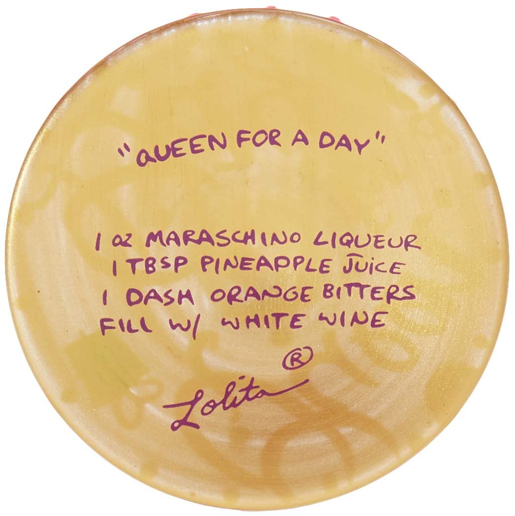 Enesco 4054095 Lolita �Queen For a Day� Hand-painted Artisan Wine Glass, 15 oz.