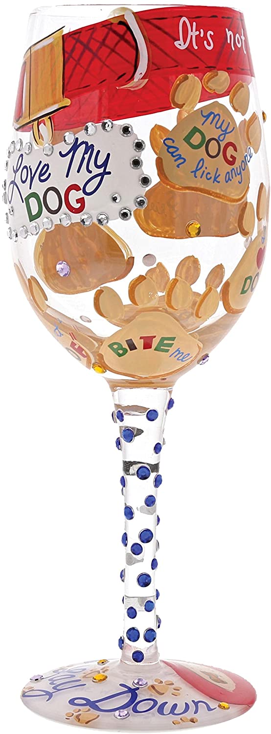 Enesco 4054092 Wine Glass Love My Dog
