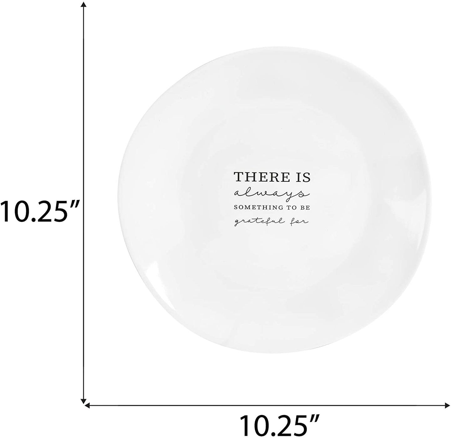 Dickson PLATEM-1 Always Something Grateful For Black 10.25 inch Melamine Decorative Serving Platter