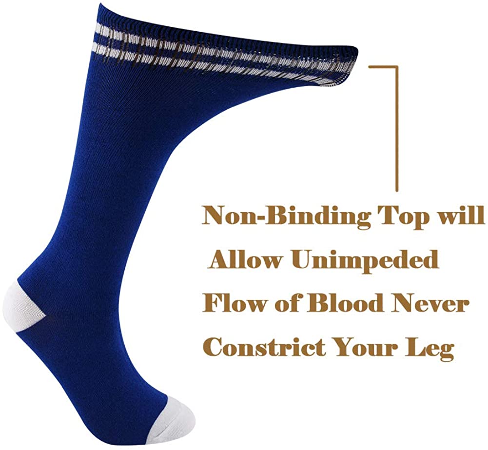 SocksDiary Knee High Soccer Socks for Kids Cotton Blend