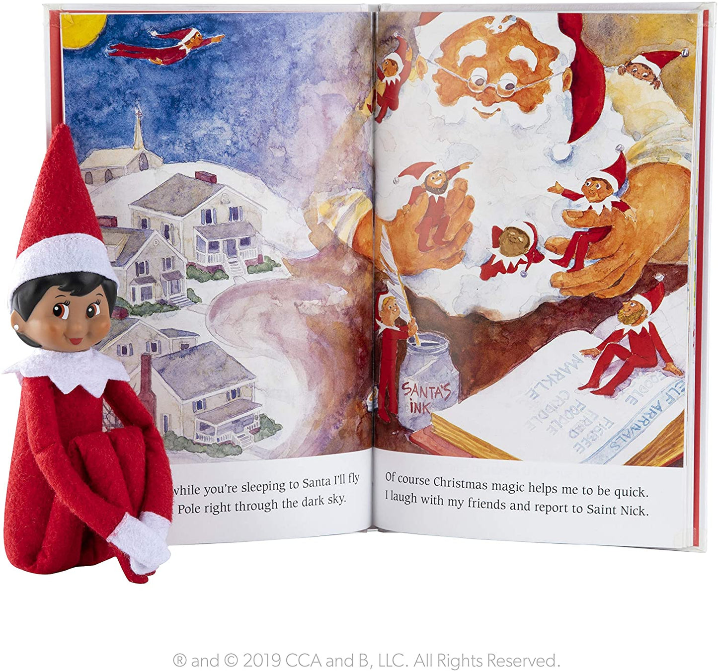 The Elf on the Shelf EOTGIRD3 A Christmas Tradition Girl Dark Tone Includes Doll, Book & box