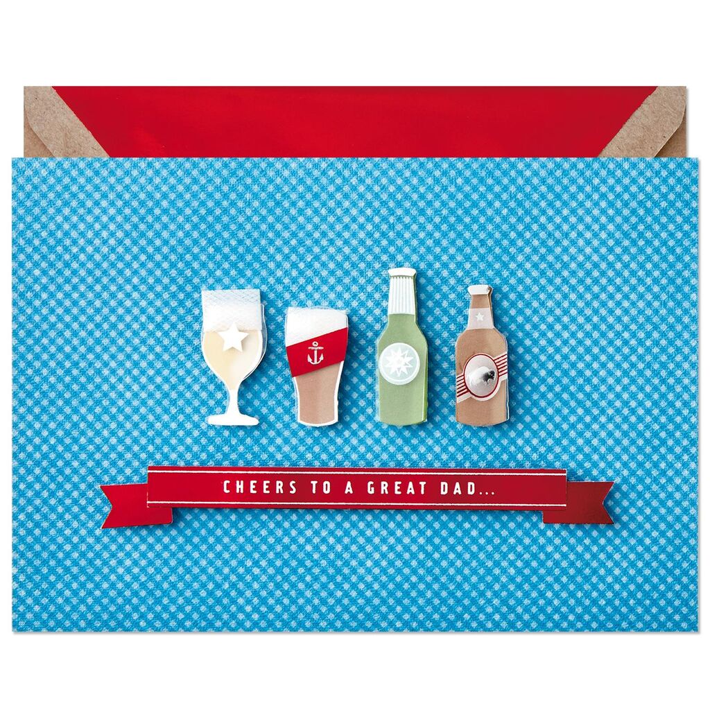 Bottles and Pints Father's Day Card