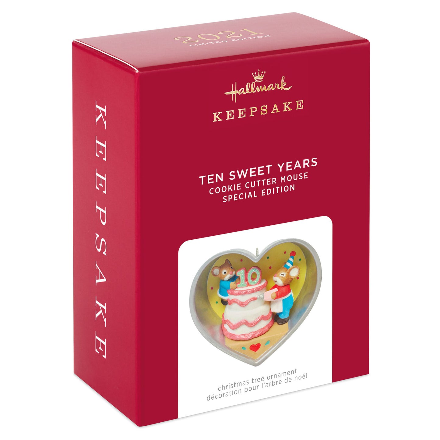 Hallmark QXE3282 Ten Sweet Years Cookie Cutter Mouse Special Edition 2021 Ornament