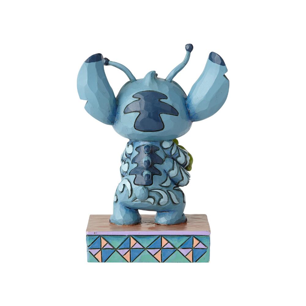 Enesco 4059741 Disney Jim Shore “Lilo and Stitch” Stich and Frog Stone Resin 4 Inches, Multicolor