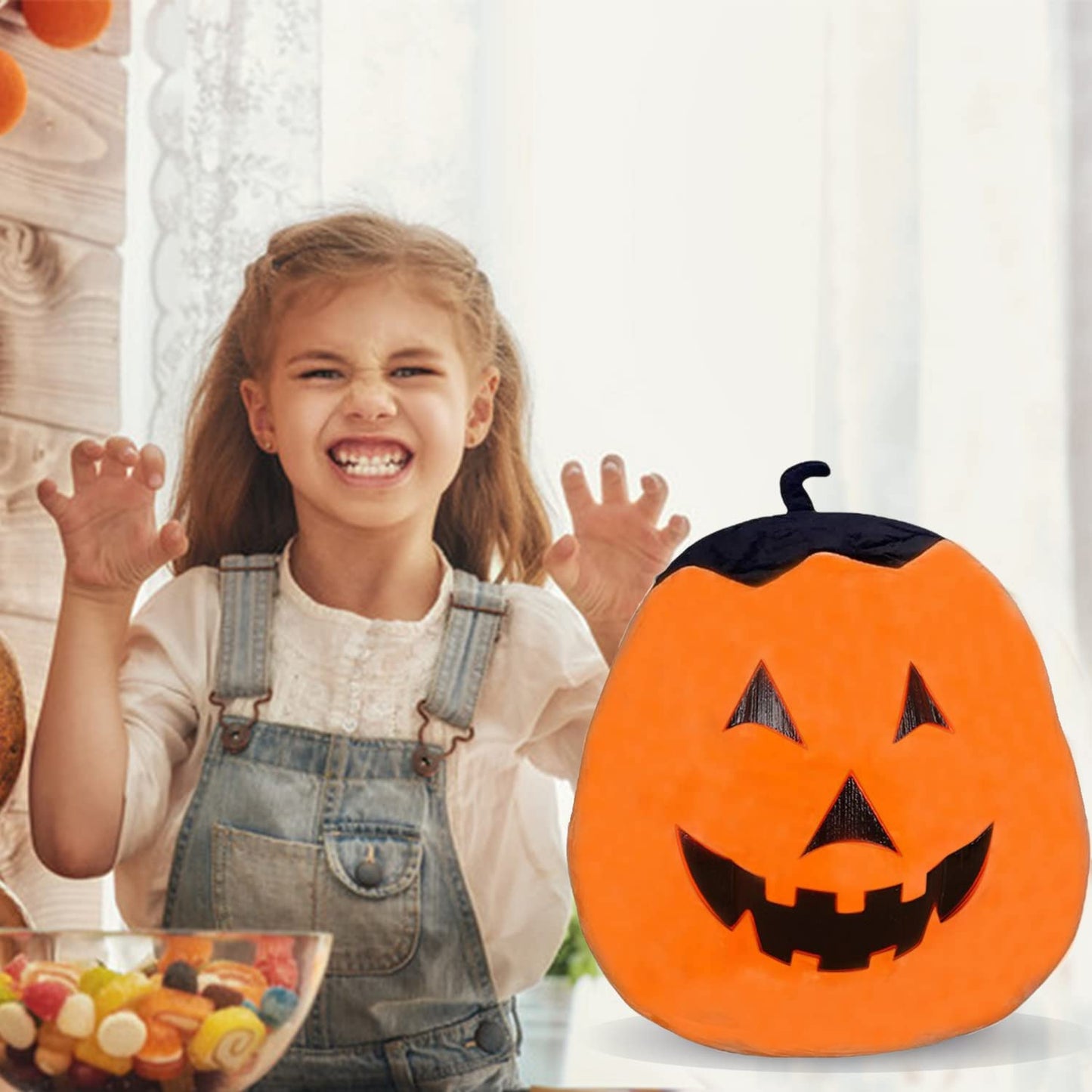 13 Inches Pumpkin Plush Toy Cute Jack-o-lantern Plushies Soft Pillow for Kids
