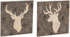 Evergreen 6W5101 Rustic Elegance 28x28 Outdoor Wooden Plank Wall Décor, 2 Assorted