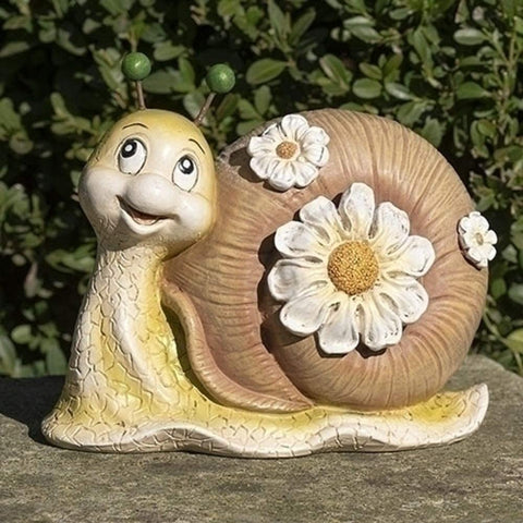 Roman 12315 Mini Snail Painted Critter, 4-inch Height, Resin and Stone Mix