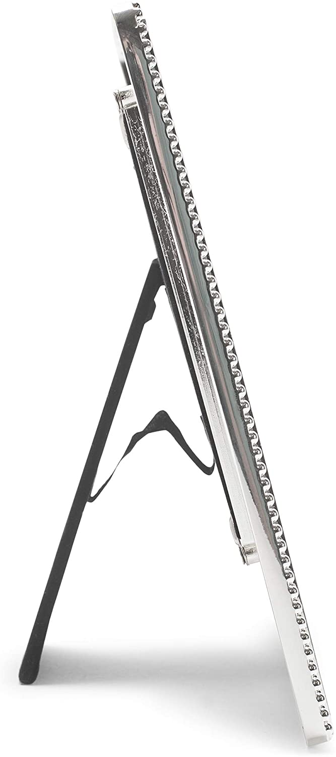 Roman 19927 Our 25th Anniversary Silvertone Beaded Double Picture Frame