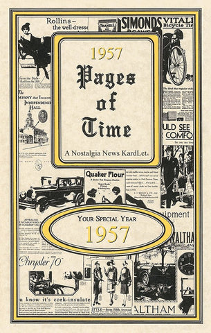 PAGES OF TIMES 1957 A Nostalogic Look Back in Time