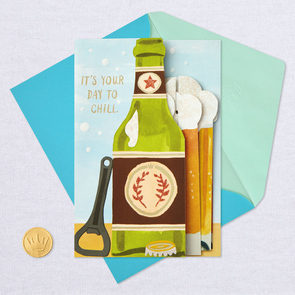 Hallmark Paper Wonder Have a Cool One Beer Mug Pop Up Father's Day Card