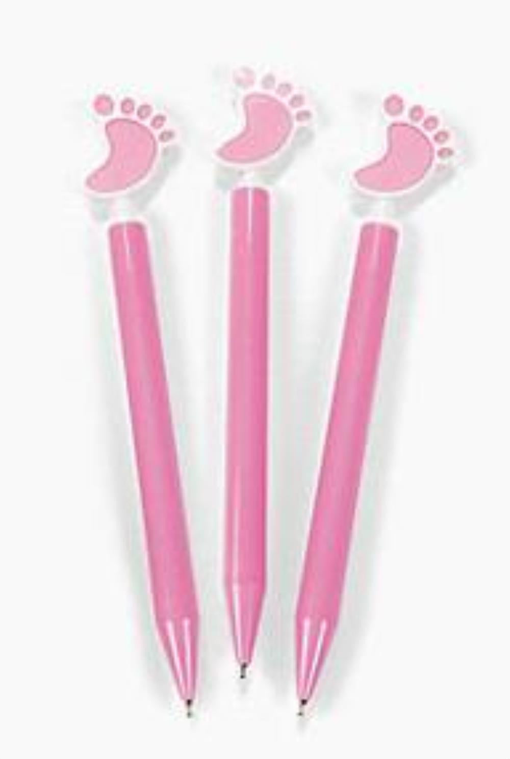 Oriental Trading Baby Girl 8/447 Pack of 6 Baby Girl Foot Pens