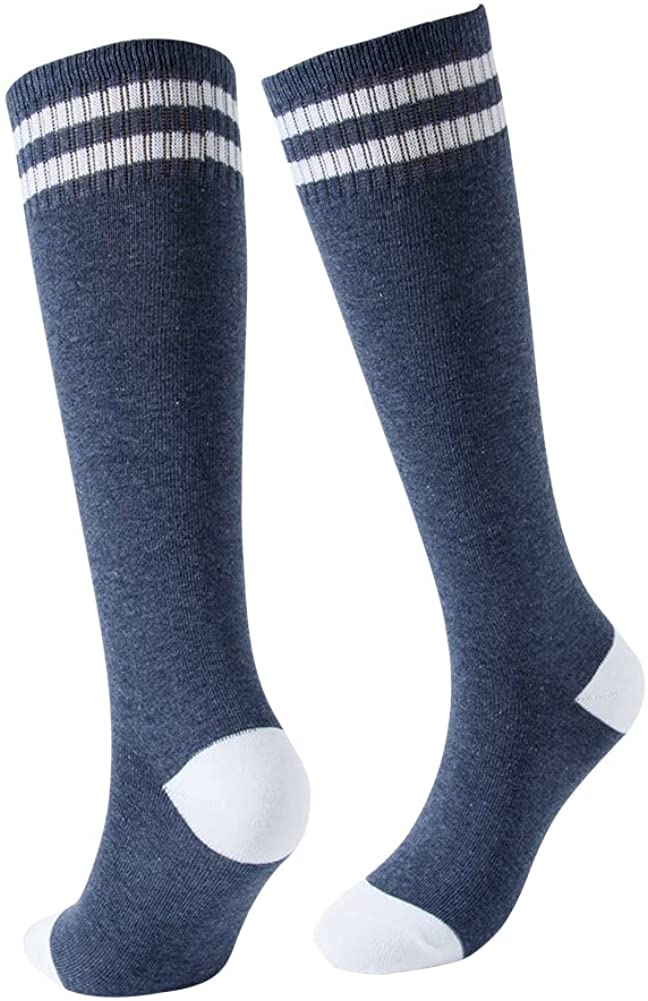 SocksDiary Knee High Soccer Socks for Kids Cotton Blend