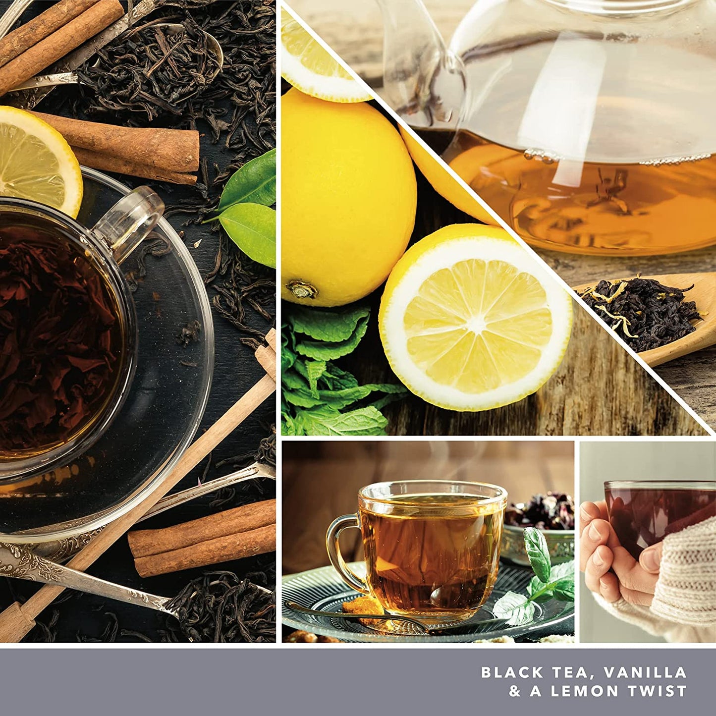 Yankee Candle 1630012 Black Tea & Lemon Signature Medium Jar Candle