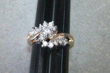 R. S. Covenant 1532 Gold Swirl CZ Ring Size 9