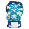 Hallmark FFF3162 World's Best Dad Musical 3D Pop-Up Father's Day Card With Light