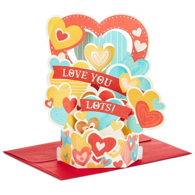 Hallmark Wonderfolds Bouquet of Hearts Pop Up Love Card