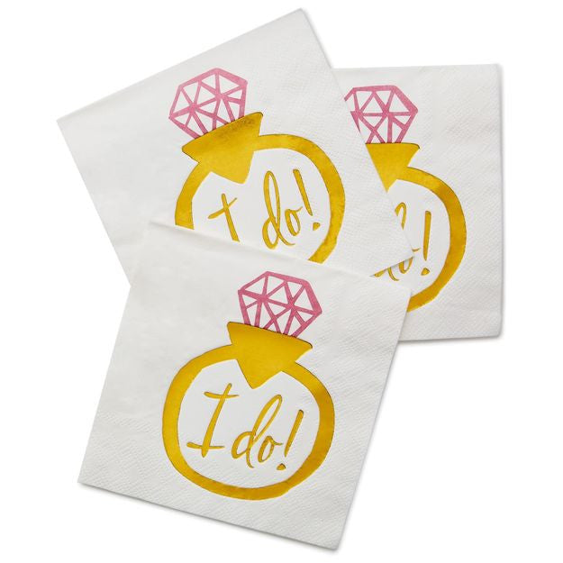 Hallmark WIN2014 - I Do Beverage Napkins, Pack of 20
