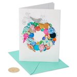 Papyrus Baubles & Birds Wreath card