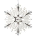 Hallmark QGO1662 Snowflake Porcelain 2021 Ornament
