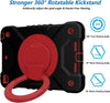 Andnary Case for iPad Mini 5th/4th Generation, Heavy Duty Shockproof Rugged Case, Black + Red