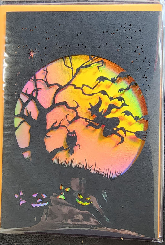 Papyrus Moon Silhouette Halloween Card