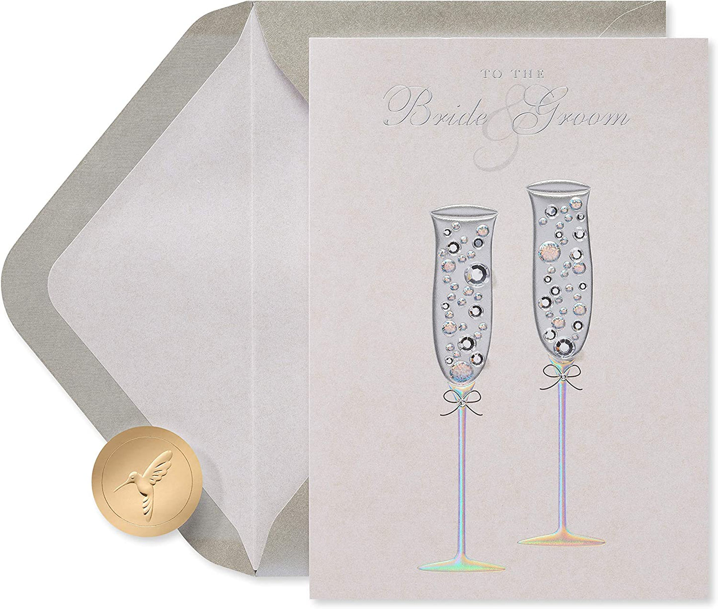 Papyrus Champagne Glasses W/Gem (Toast for a Lifetime)