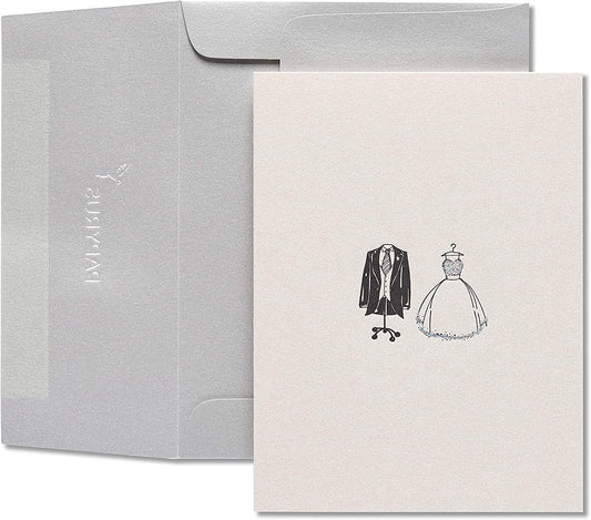 Papyrus Off white and Grey Wedding Card