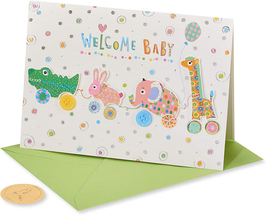 Papyrus New Baby Card Designed by House of Turnowsky (Welcome Baby)