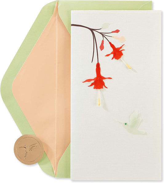 Papyrus Hummingbird Blank Card