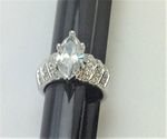 R.S. Covenant 607 S/CZ Marq/ CZ  Ring Size 8