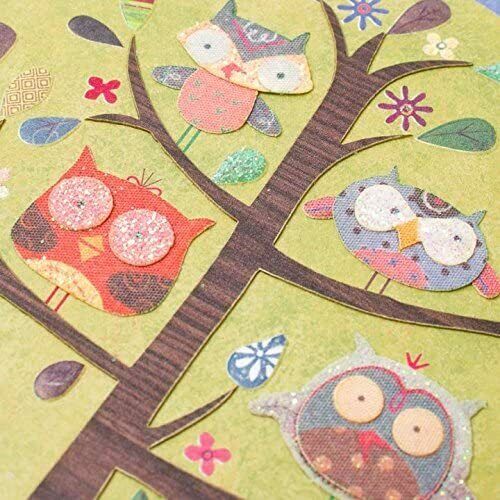 Papyrus Owls in Tree Blank Card