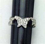 R.S. Covenant 4437 SS/CZ Butterflies Ring Size 9