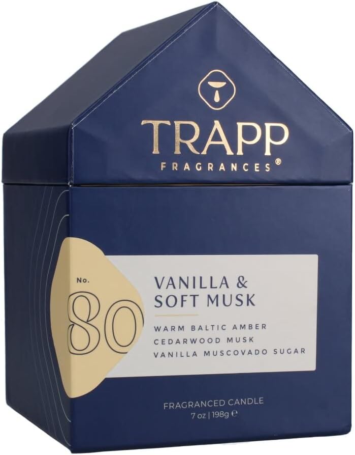 Trapp 70180 No. 80 Vanilla & Soft Musk 7 oz. Candle in House Box